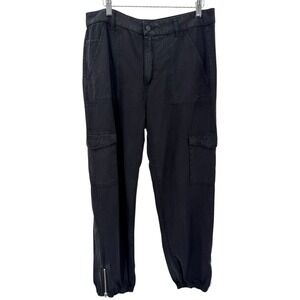 GUESS Bowie Straight Leg Cargo Chino Pant Jet Black 31 Relaxed Utility Gorpcore